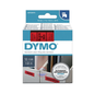 Dymo 45017 D1 Label Tape – 12mm x 7m, Black on Red