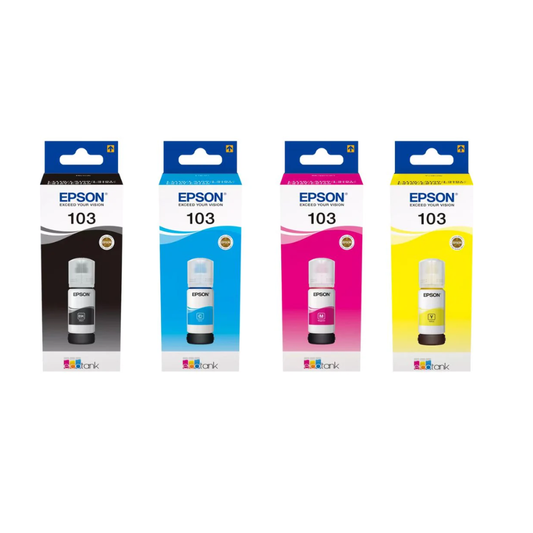 EPSON EcoTank 103  4-Colour Ink  set for Epson  L1110 L3100 L3110 L3150 L5190