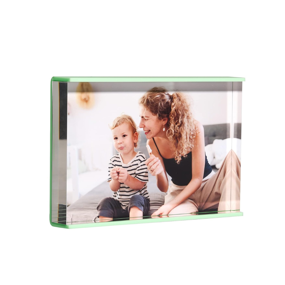 Fantac 4x6 Creative Photo Frames Acrylic Decorative Picture for Tabletop or Desktop Display Dark Green