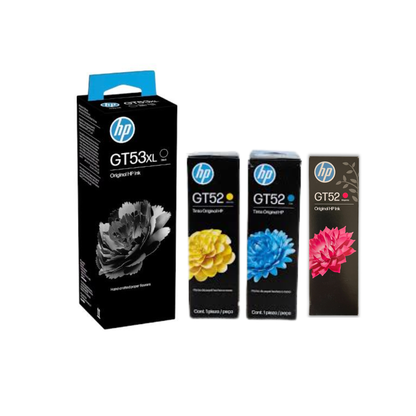HP GT53 XL and GT52   Genuine 4-Color Ink set  for HP Ink Tank Printers