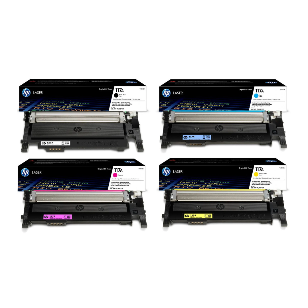 HP 117A  4-Colur CMYK Multipack - W2070A W2071A W2072A W2073A for HP Color Laser 150A and MFC 179