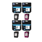 2 Sets of HP 123 Black Ink Cartridge - 2 Each Black and Tricolor