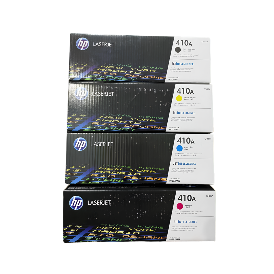 HP 410A 4-color Genuine Toner Cartridge set for HP Colour LaserJet Pro M452 M477 and M377, buy in Dubai, UAE
