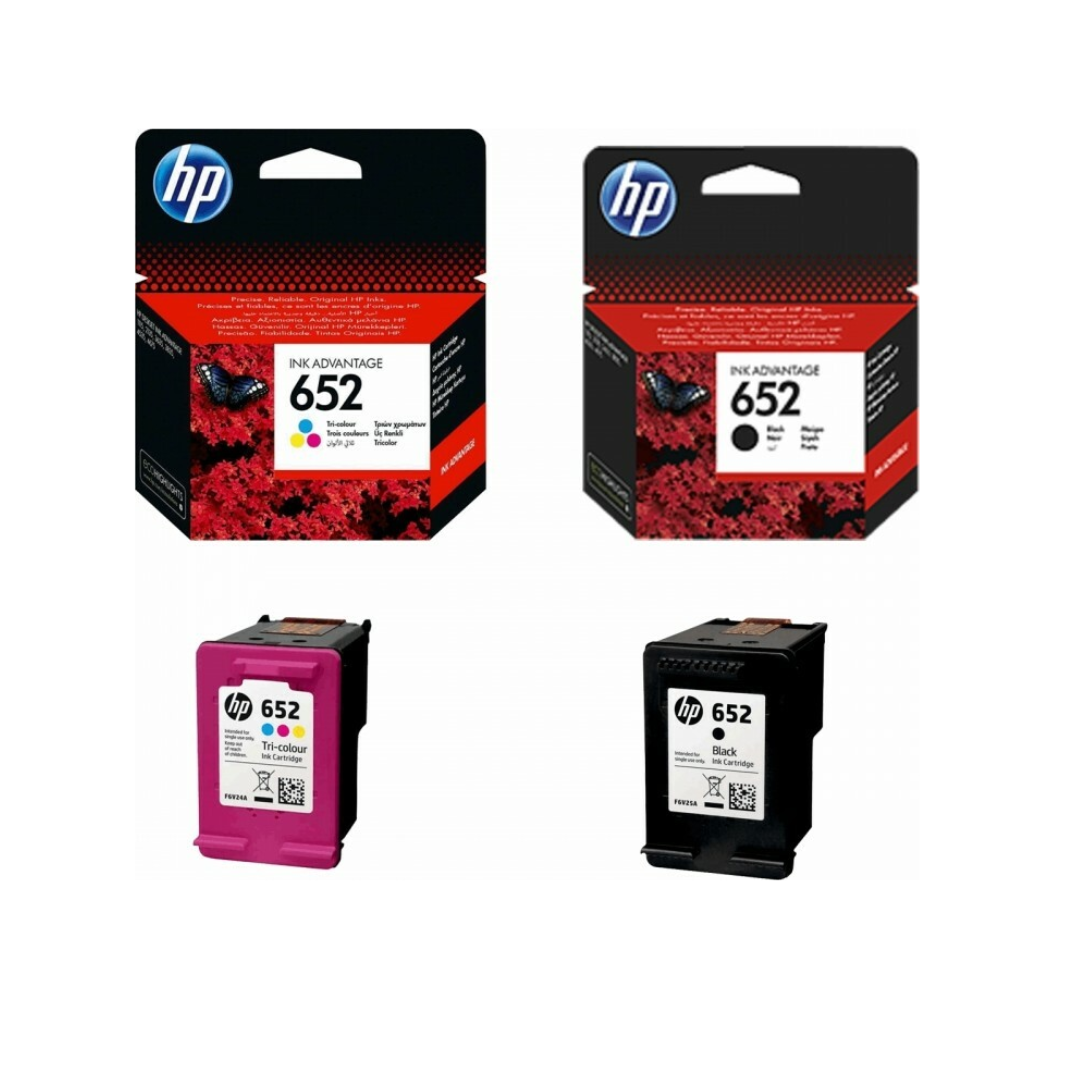 HP 652 Black and Color Ink Cartridge set