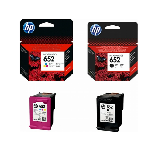 HP 652 Black and Color Ink Cartridge set