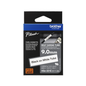 Brother HSe-221E Heat Shrink Tube Tape Cassette - Black on White, 9mm wide