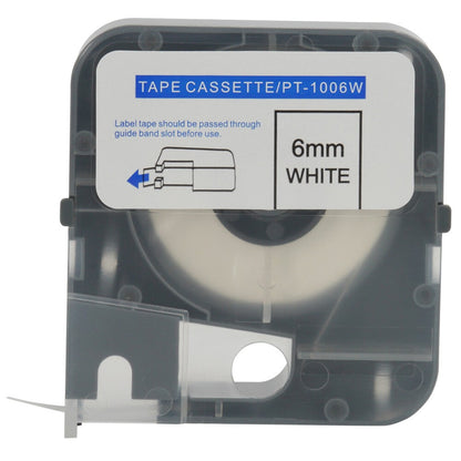 PT-1006W  6mm x 8meter  White  original tape for PT-1010