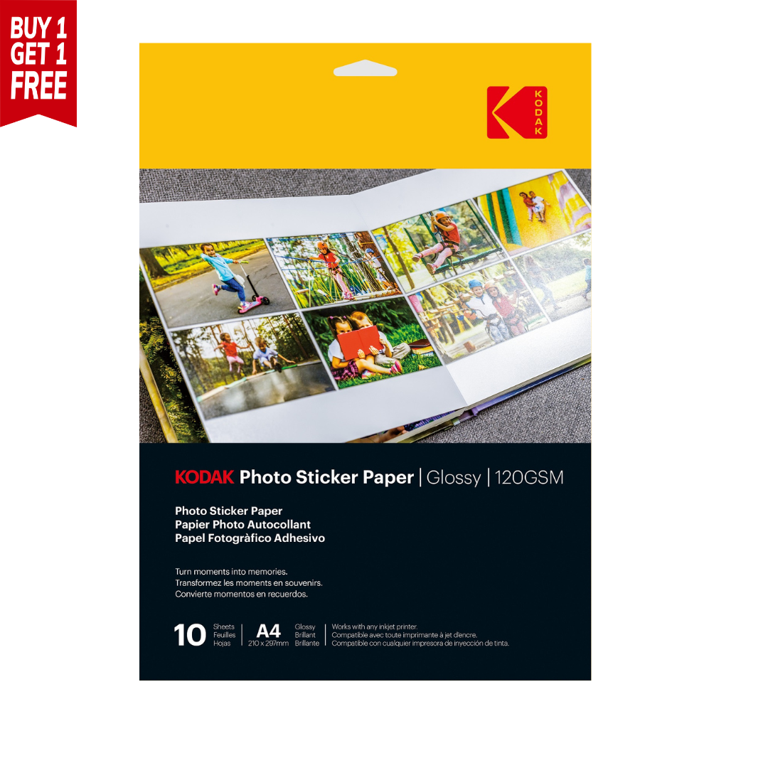 KODAK Photo Sticker Paper Glossy  120 gsm A4 size 10 sheets