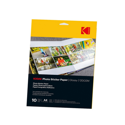 KODAK Photo Sticker Paper Glossy  120 gsm A4 size 10 sheets