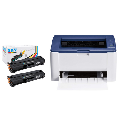 Xerox Phaser 3020 BI  Black & White Laser Printer  with 2 Extra SKY Toners