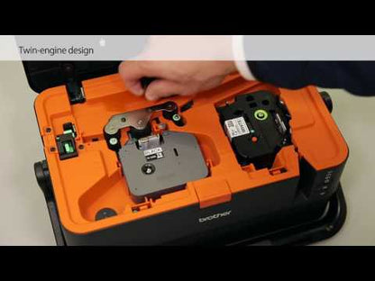 Brother PT-E850TKWLi, Professional Label and Tube Printer for Electricians and Network Installations