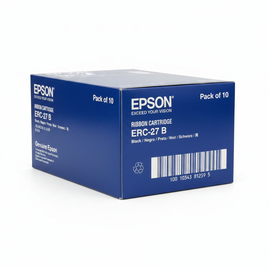 Pack of 10 Epson ribbon cartridge box labeled ERC-27 B - Dubai