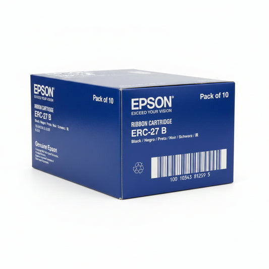 Pack of 10 Epson ribbon cartridge box labeled ERC-27 B - Dubai