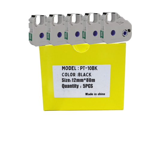 PT-10BK 5PCS Black ink Ribbon - Tape Maker  for Cable ID Label Printer PT-1010