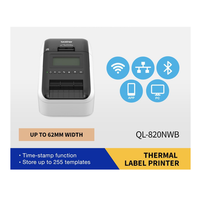 Brother QL-820NWB Thermal Label Printer