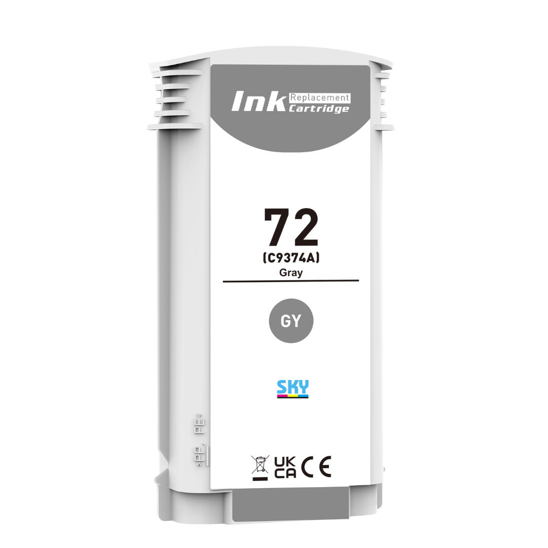 130ml gray SKY 72 Ink Cartridge – Compatible with HP DesignJet T1100, T1200, T1300 Plotters