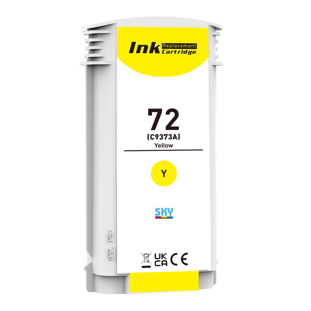 130ml yellow SKY 72 Ink Cartridge – Compatible with HP DesignJet T1100, T1200, T1300 Plotters
