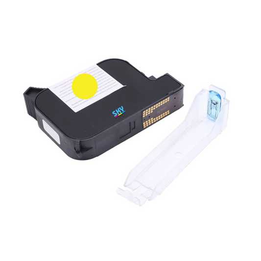 Yellow 42ml Handheld Solvent Ink Cartridge – 12.7mm Rapid-Dry for Portable Inkjet Printers