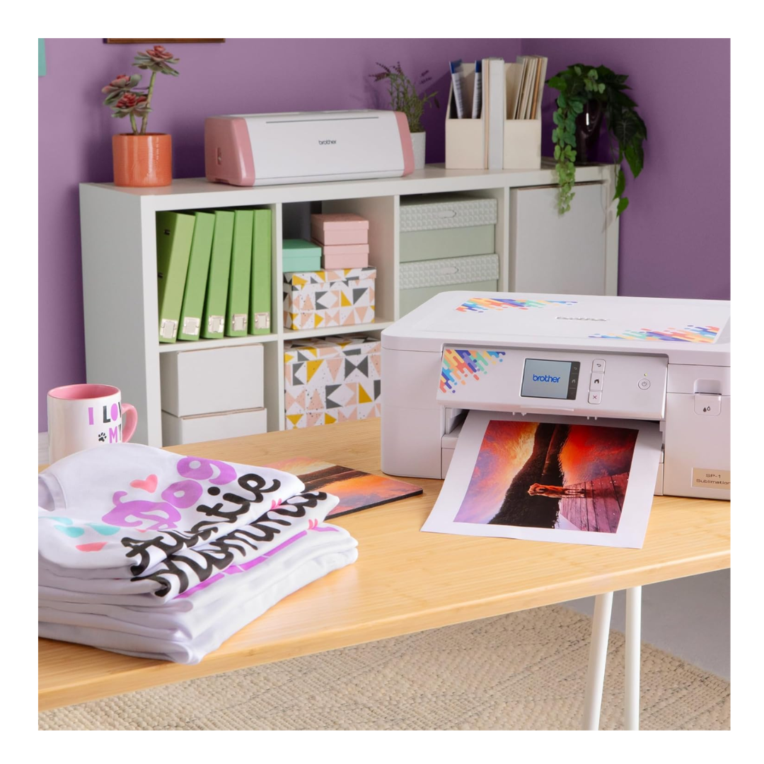 Brother SP-01 Wireless Dye-Sublimation Printer – Compact High-Resolution Sublimation Printer for Apparel, Mugs & Gifts | Wireless