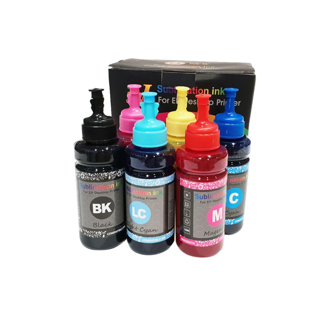 Sublimation Ink 6 x 100 ml  Black, Cyan, Magenta, Yellow, Light Cyan & Light Magenta