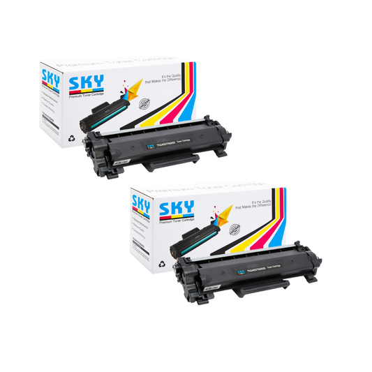 SKY 2PCS TN-2405 Toner Cartridge for Brother  HL-2335D, L2370DN  DCP-L2535D and DCP-L2550DW