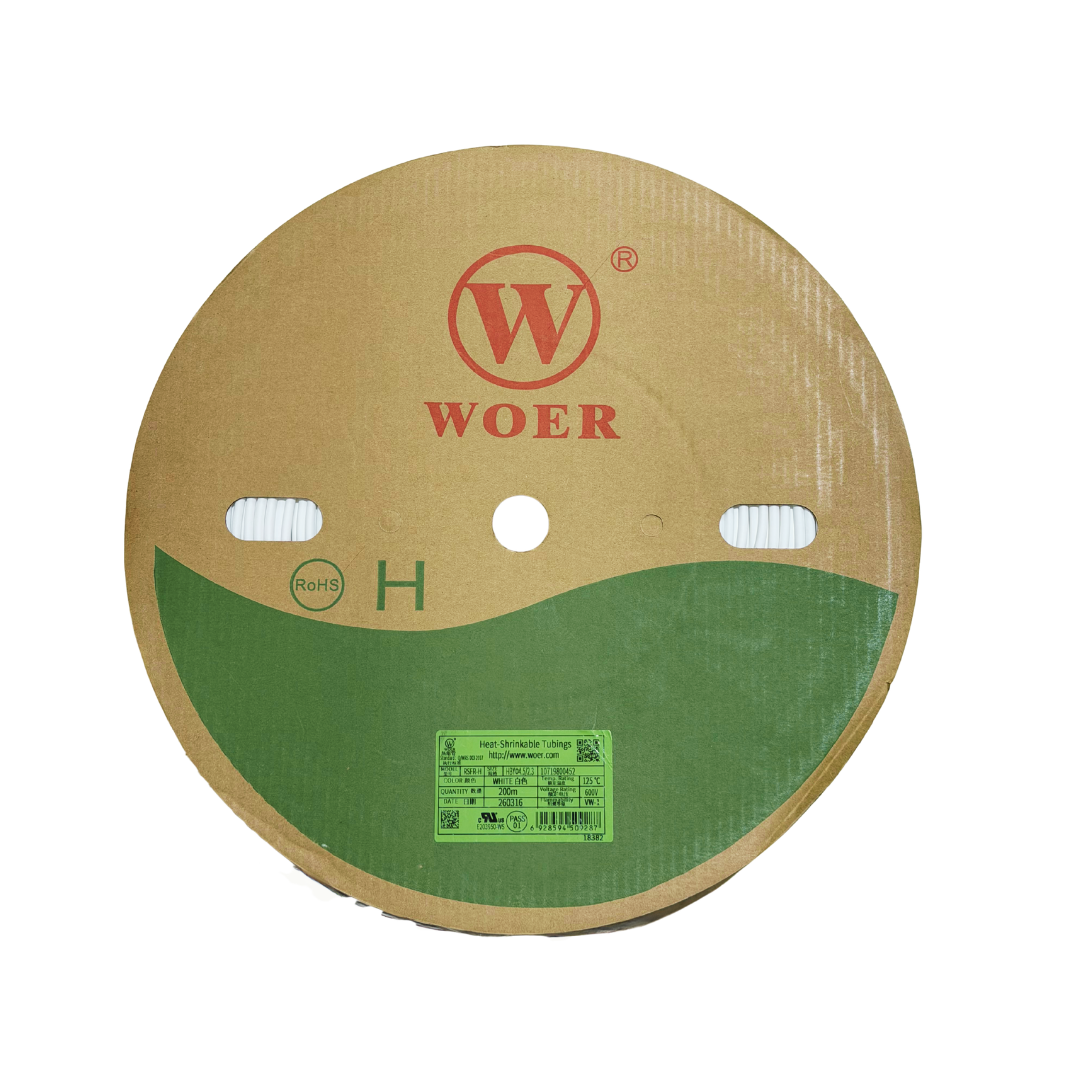 WOER Heat Shrinkable Tubing 5mm White – 200M
