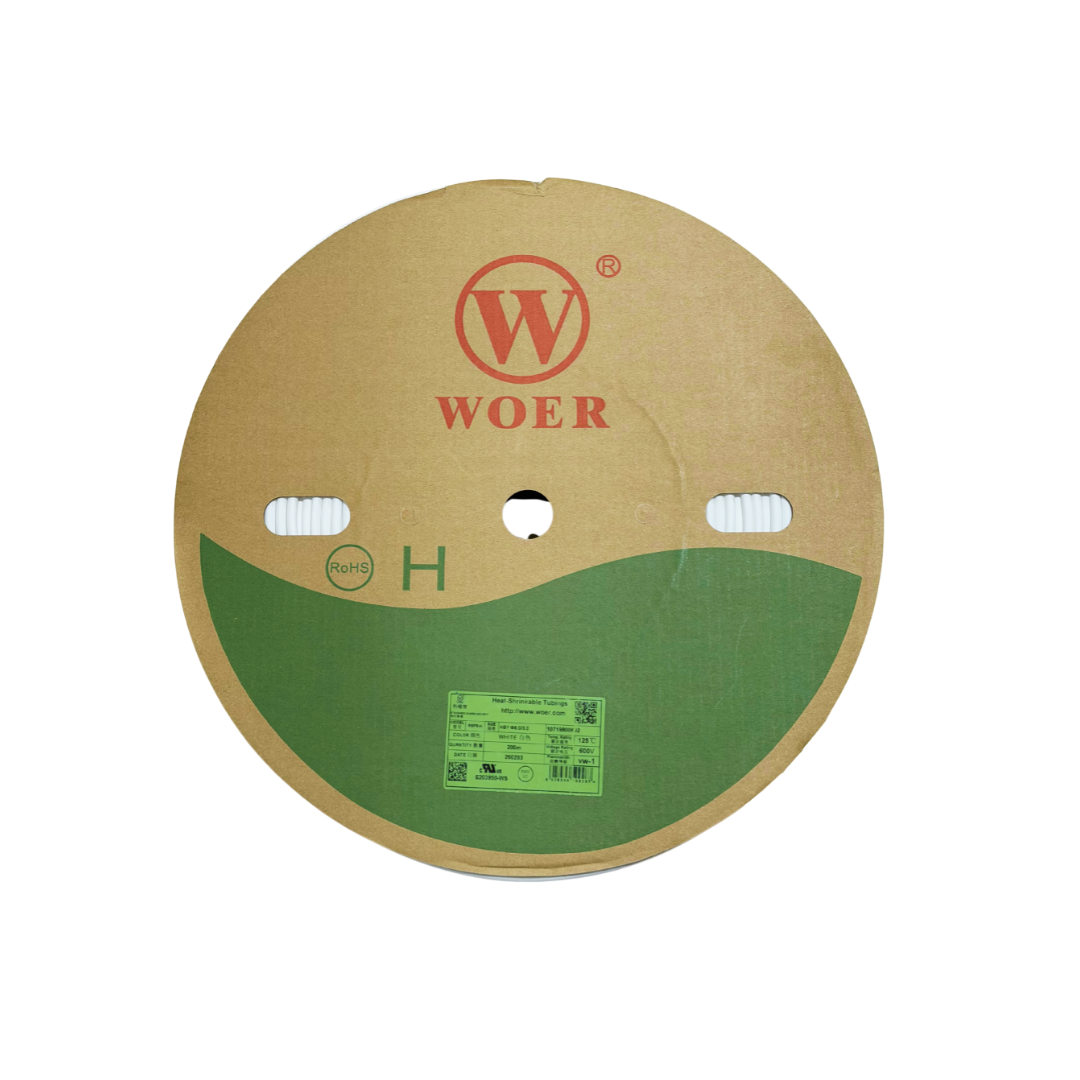 WOER Heat Shrinkable Tubing 6mm White