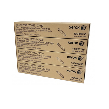 Xerox VersaLink  C7020 C7025 C7030 4 Color Set Extra High Capacity Toner Cartridges
