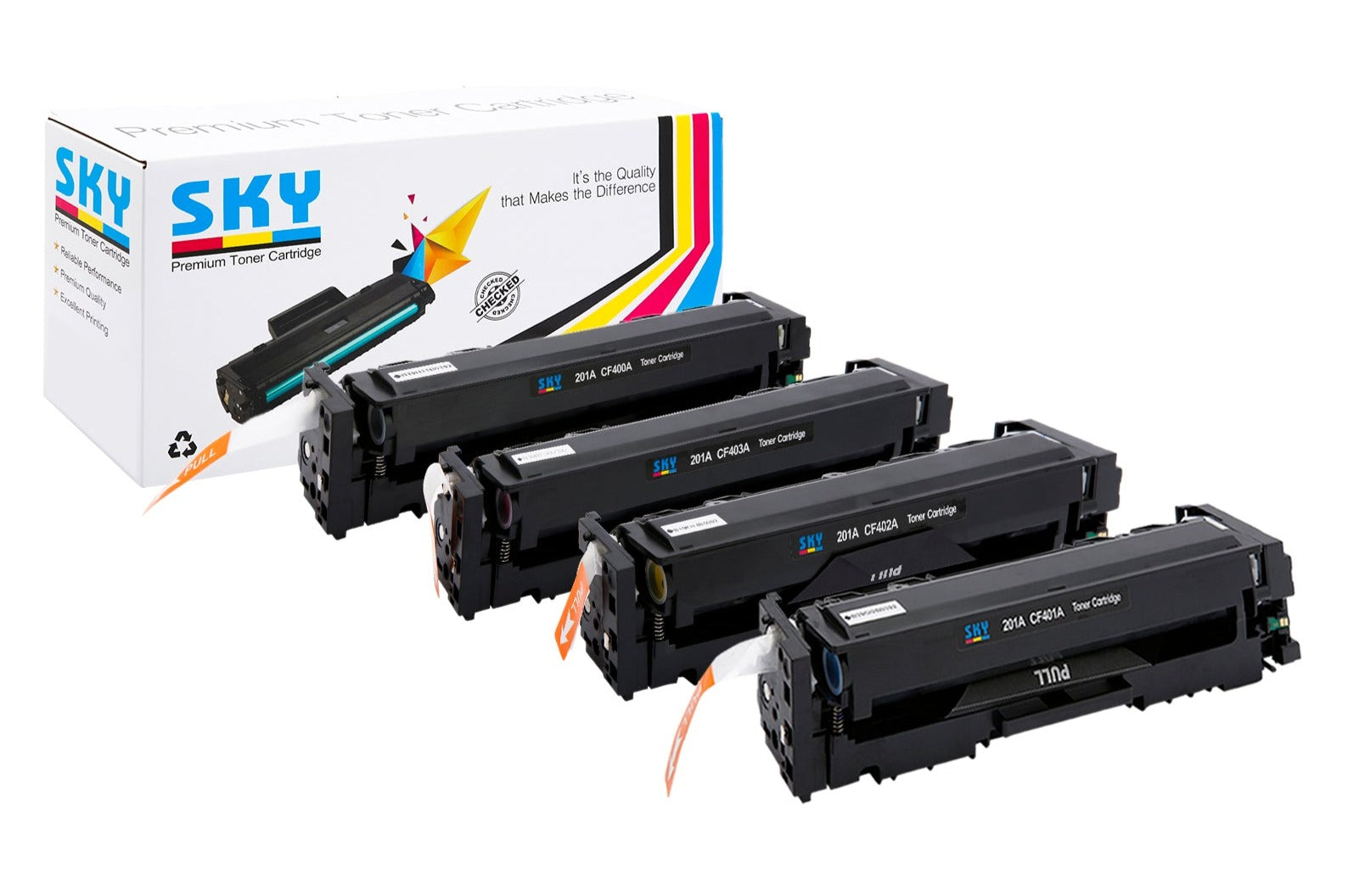 201A Toner Cartridges - 4 Color Set   for HP Colour LaserJet Pro M252, M274 and M277