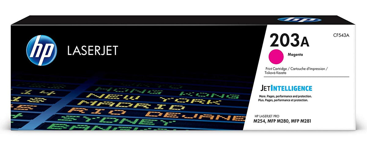 HP 203A Genuine 4-Color set Toner Cartridges for HP Colour LaserJet Pro M254, MFP M280 & M281