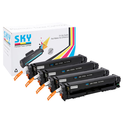 SKY 205A 4-color set Compatible Toner Cartridges for HP Colour LaserJet Pro M180, M181 and M154