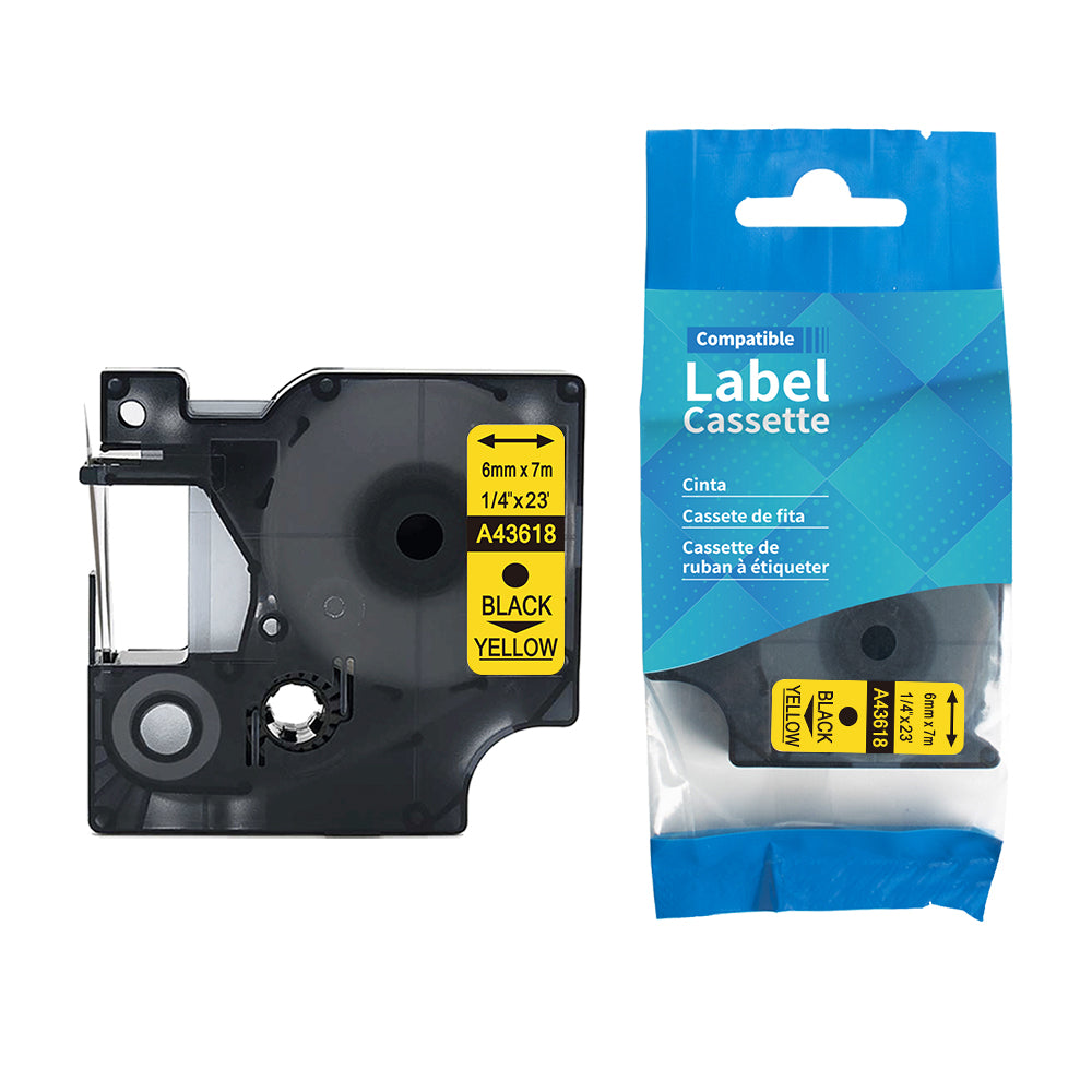SKY 6mm x 7 meter Label Tape Cartridge for Dymo  Label Printers