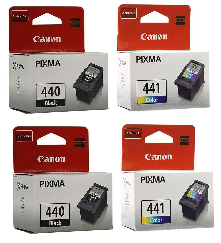 2 sets of Canon 440 Black and 441 Tricolor Ink Cartridges for PIXMA MG3240