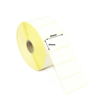 Direct Thermal Barcode Label  50mm x  25mm x 1 " core - 1000 labels per roll Direct Thermal Pritning