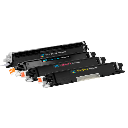 SKY  126A 4 Color set of Compatible Toner Cartridges for HP Colour LaserJet Pro  M175 CP1025 M275