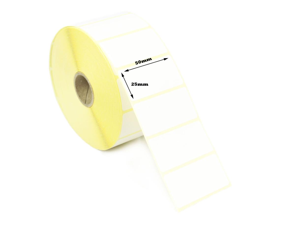 Direct Thermal Barcode Label  50mm x  25mm x 1 " core - 1000 labels per roll Direct Thermal Pritning