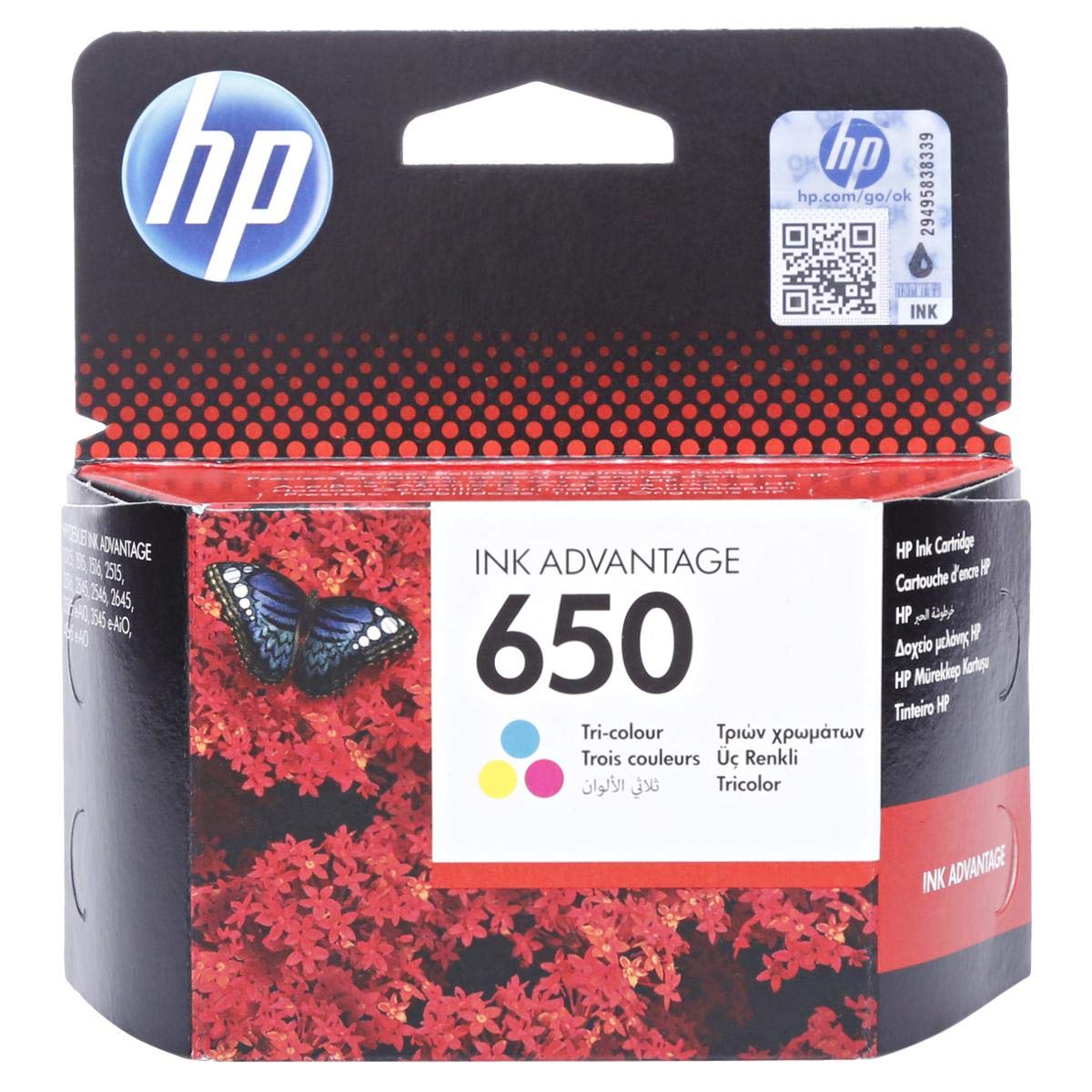 HP 650   Ink Cartridge for HP Deskjet Ink Advantage 3545 Printers