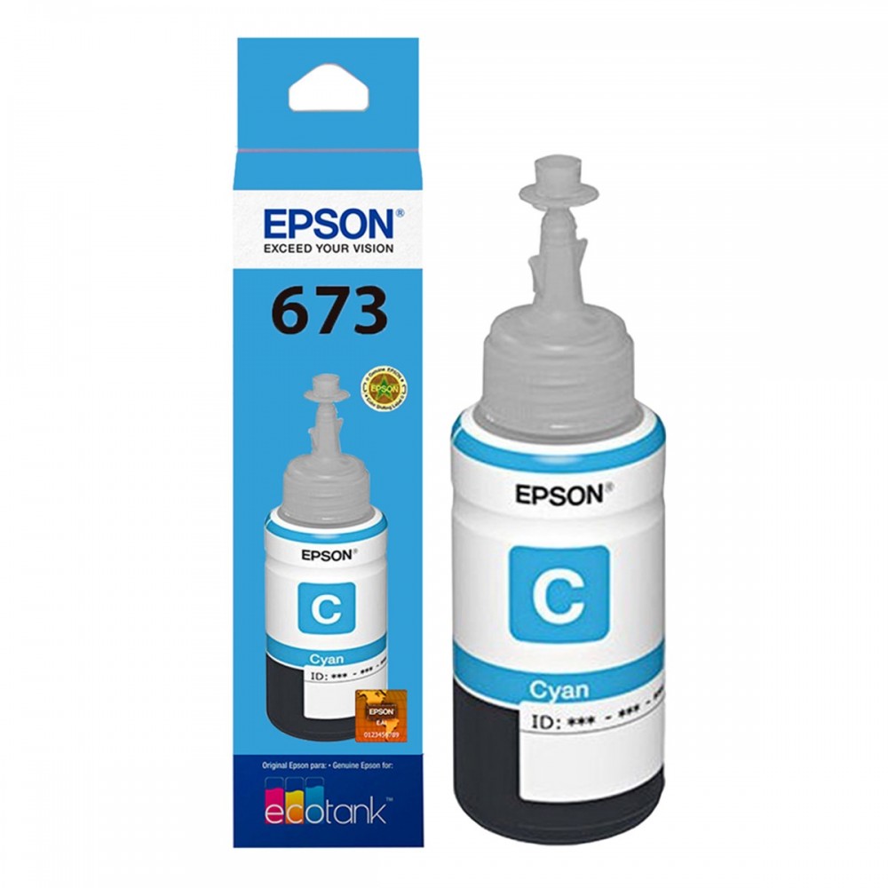 Epson 673 Cyan Ink Bottle T6732 70ml for Epson L800 L805 L810 L850 L1800 — Dubai UAE