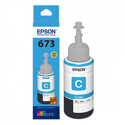 Epson 673 Cyan Ink Bottle T6732 70ml for Epson L800 L805 L810 L850 L1800 — Dubai UAE
