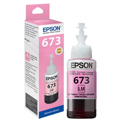 Epson 673 Light Magenta Ink Bottle T6736 70ml for Epson L800 L805 L810 L850 L1800 — Dubai UAE