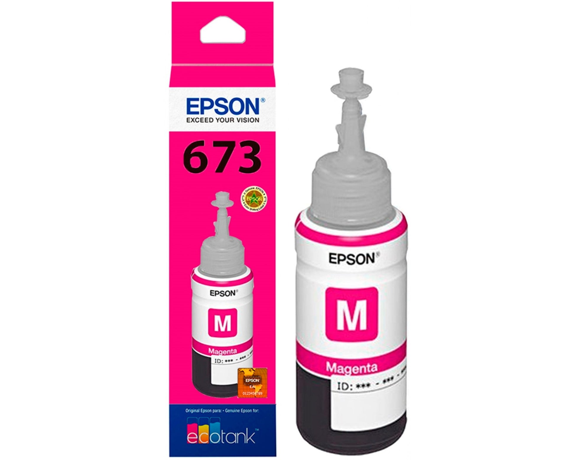 Epson 673 Magenta Ink Bottle T6733 70ml for Epson L800 L805 L810 L850 L1800 — Dubai UAE
