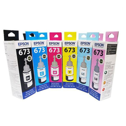 Epson 673 6-Color Ink Set T6731-T6736 for Epson L800 L805 L810 L850 L1800 — Dubai UAE
