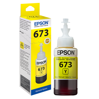 Epson 673 Yellow Ink Bottle T6734 70ml for Epson L800 L805 L810 L850 L1800 — Dubai UAE