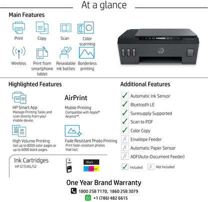 HP Smart Tank 515 Wireless All-in-One  Printer