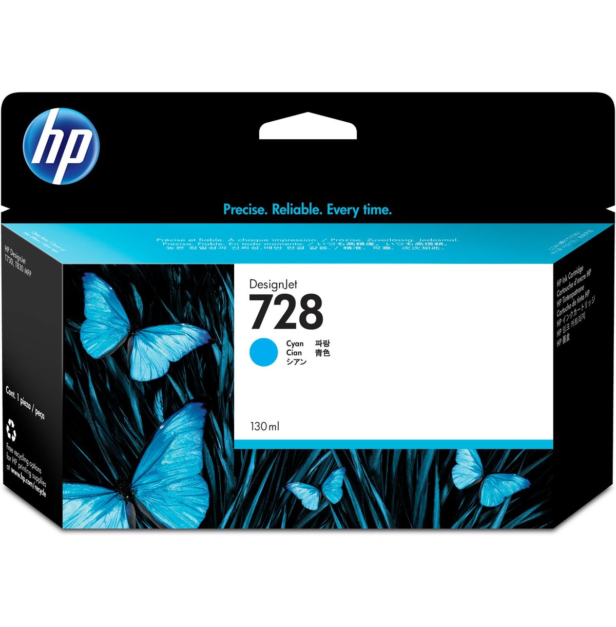 HP 728 Plotter Ink Cartridge for HP Designjet T730 and Designjet T830 MFP