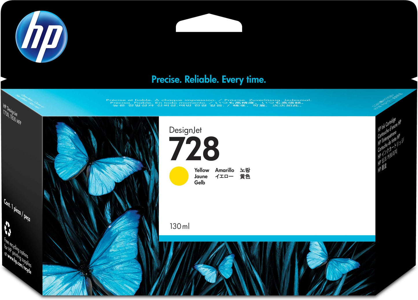 HP 728 Plotter Ink Cartridge for HP Designjet T730 and Designjet T830 MFP