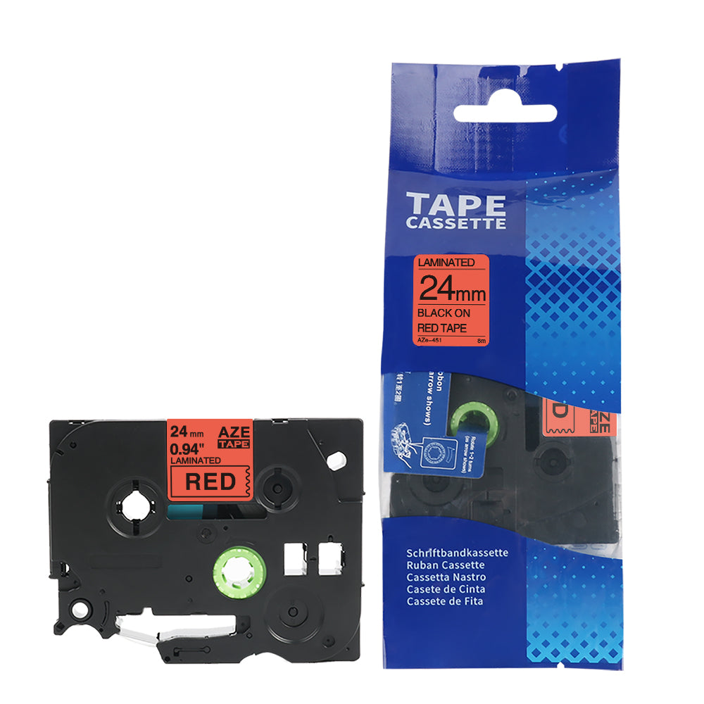 SKY 24mm x 8 meter Label Tape Cartridge for Brother P-Touch Label Printers