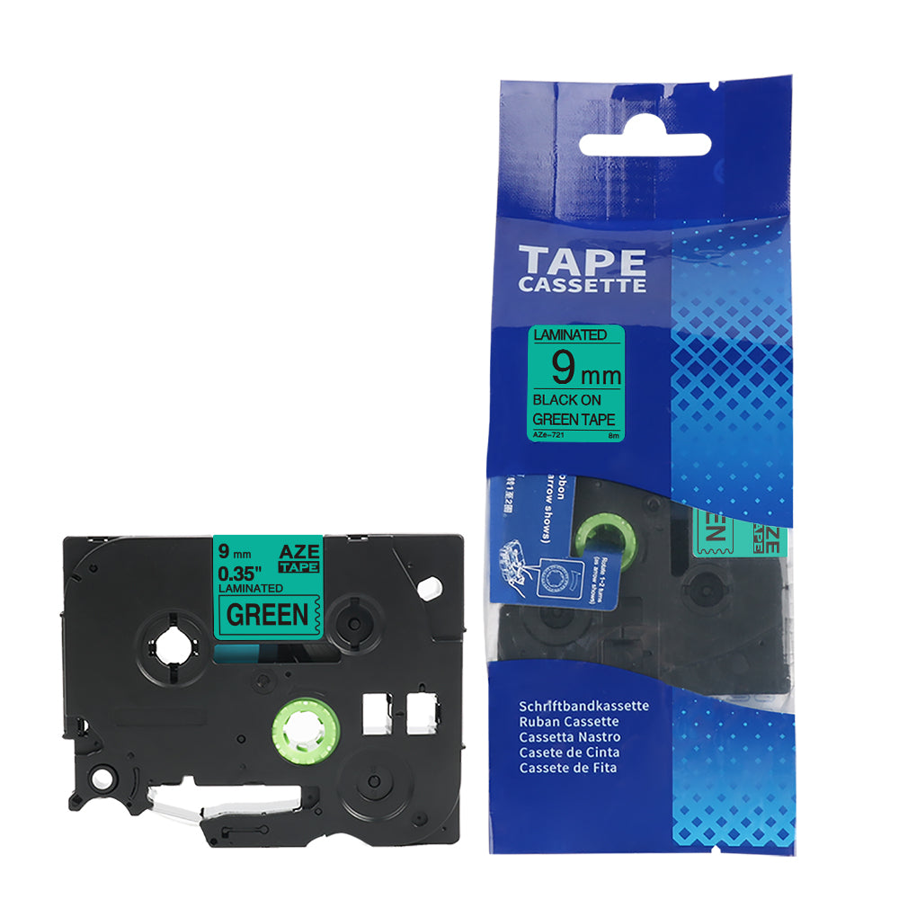 SKY 9mm x 8 meter Label Tape Cartridge for Brother P-Touch Label Printers