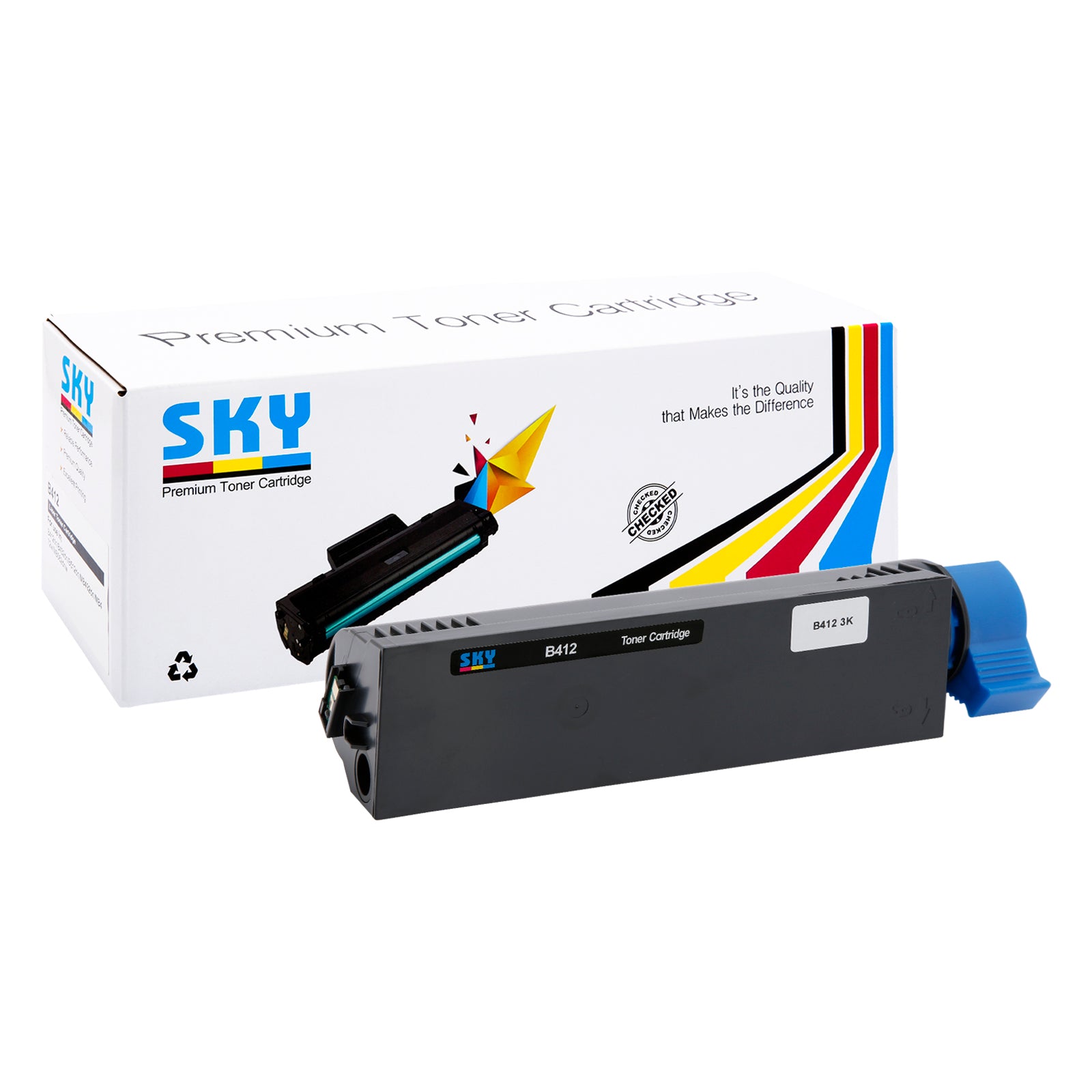 SKY Compatible Toner for Oki MB472 B412 B432 B512  MB492 MB562 Black - 3,000 Pages
