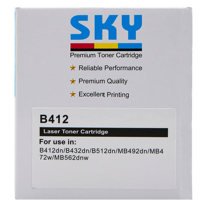 SKY Compatible Toner for Oki MB472 B412 B432 B512  MB492 MB562 Black - 3,000 Pages